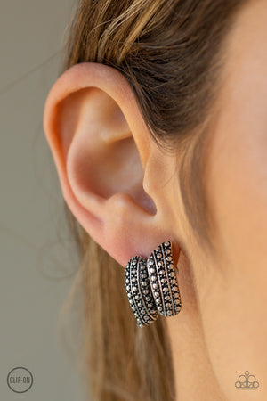 Texture Twist - Silver Clip-On