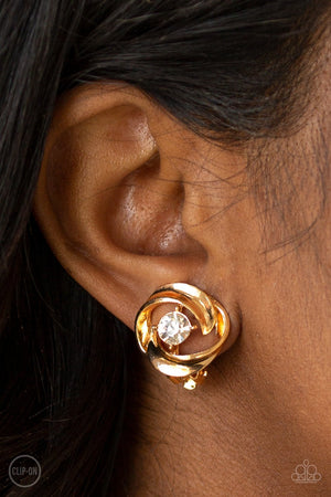 Girl Whirl - Gold Clip-on
